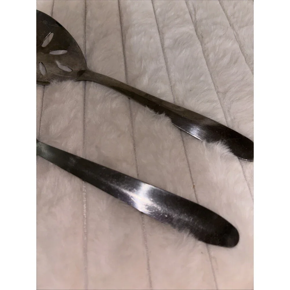 Vintage Imperial Slotted Serving Spoons Stainless Steel Lot Of 2